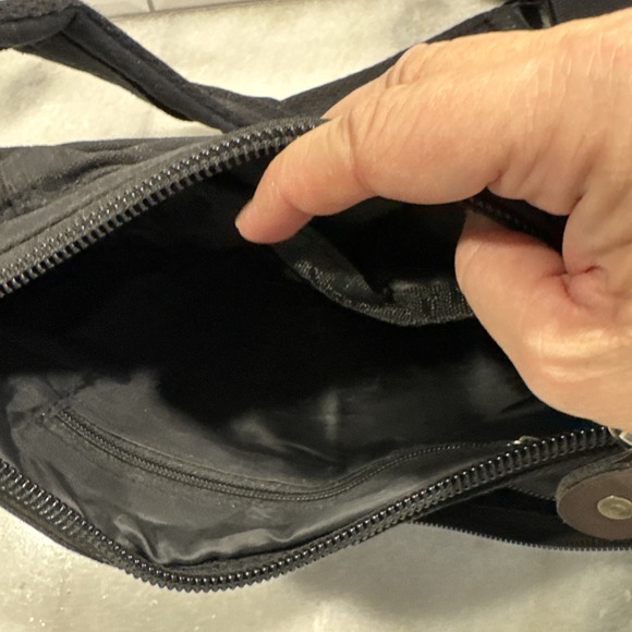 Urban Outfitters Rotcho Canvas Crossbody Bag Black Solid‎ Cotton - Picture 7 of 12